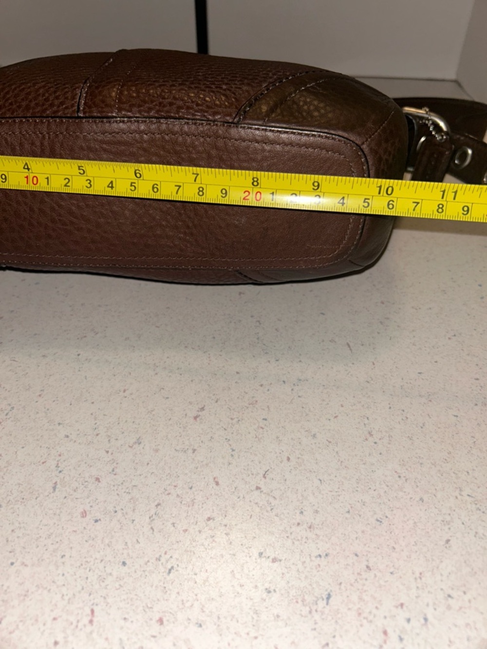 Classic Coach Brown SoHo Pebbled Leather Shoulder Bag - Picture 5 of 14